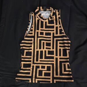 Geometric Sleeveless Top